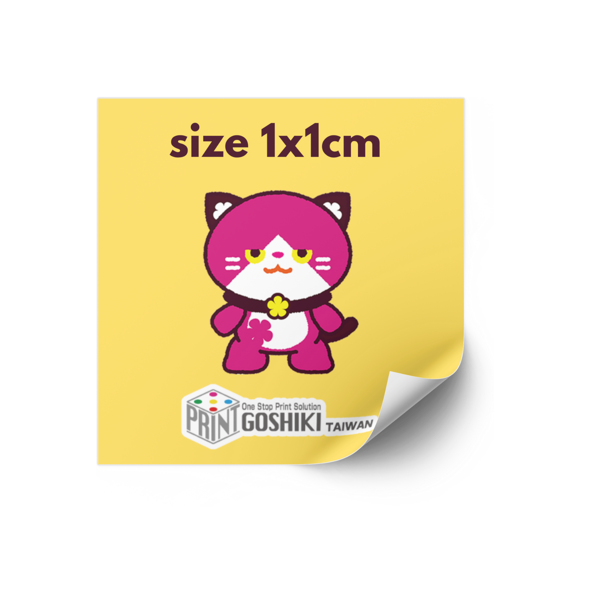 General Pearlescent Sticker + Glossy Film (Waterproof) 1x1cm | Goshiki Taiwan