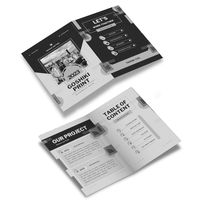 Brochure - Fold | Marketing your Business Efficiently | Goshiki Taiwan