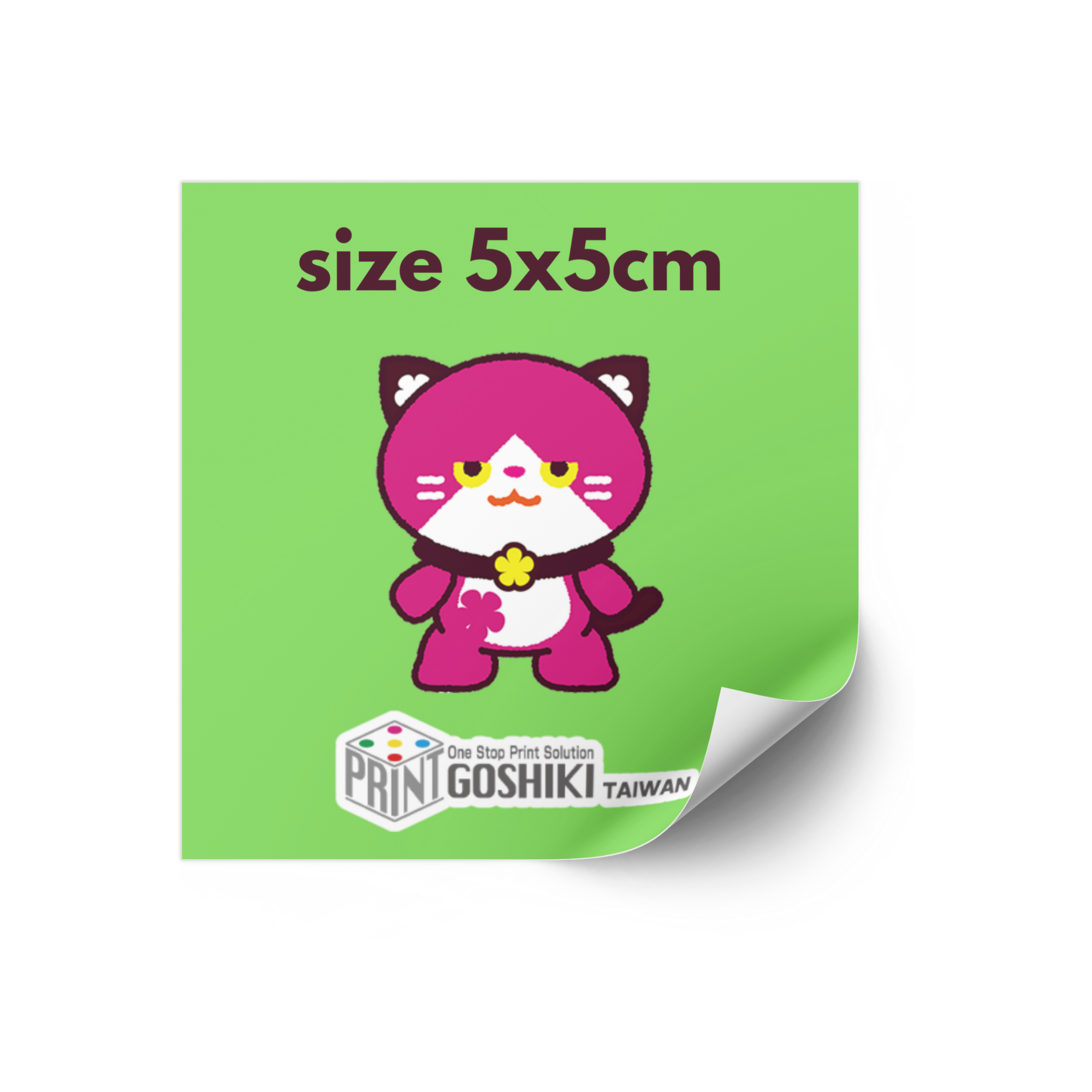 General Pearlescent Sticker + Glossy Film (Waterproof) 5x5cm | Goshiki Taiwan