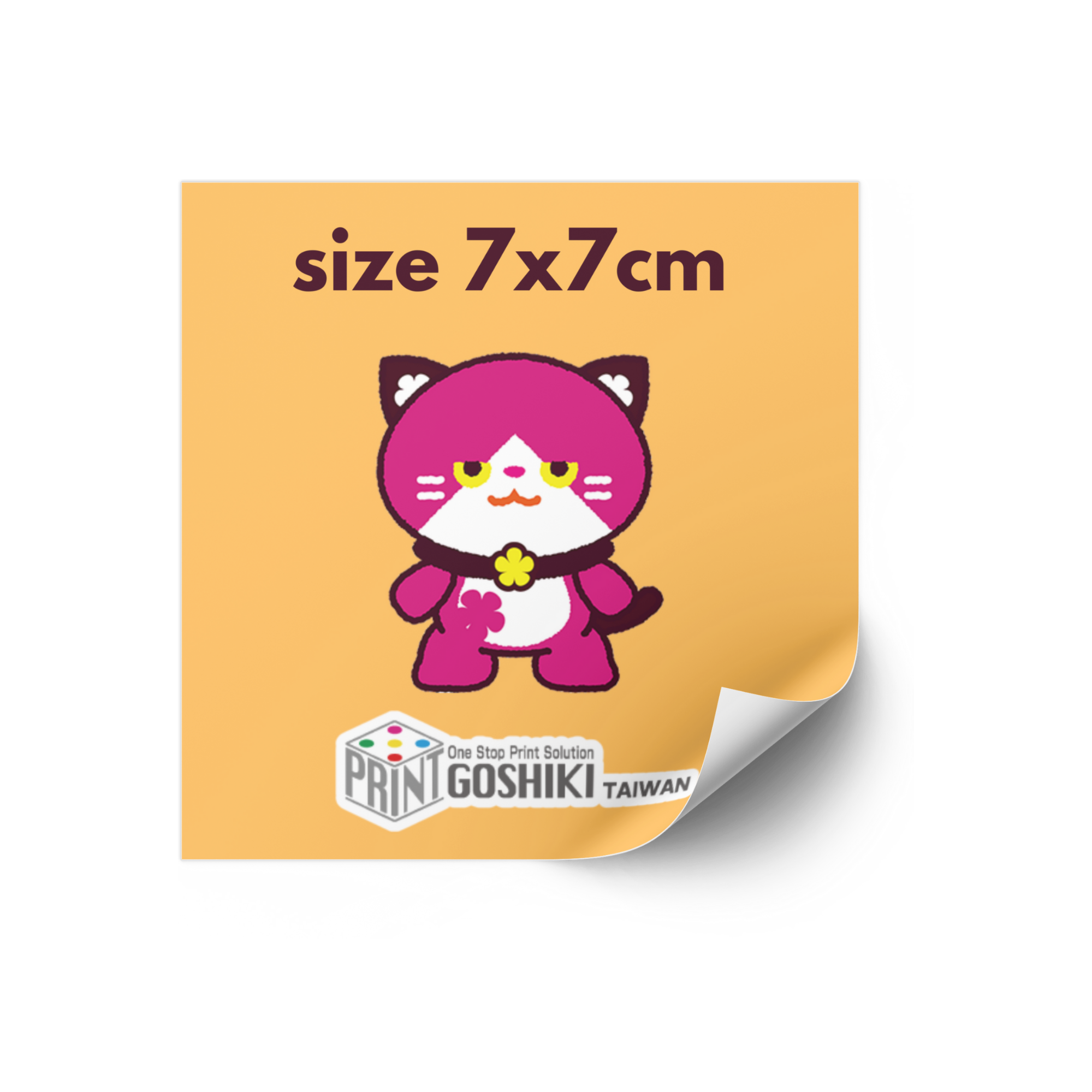 General Pearlescent Sticker + Glossy Film (Waterproof) 7x7cm | Goshiki Taiwan