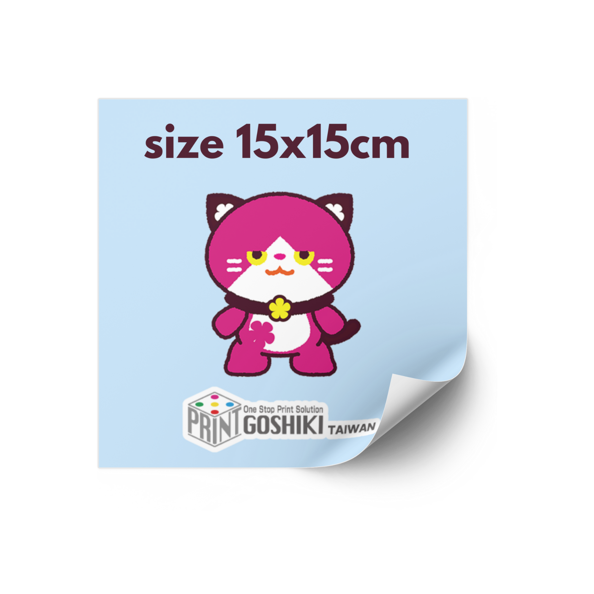General Pearlescent Sticker + Glossy Film (Waterproof) 15x15cm | Goshiki Taiwan